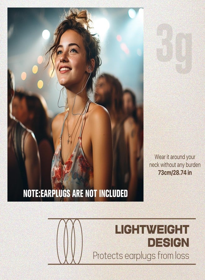 Hearprotek [2 pcs] Earplugs Connector Cord, Earplug Lanyard, Replaceable Silicone Cord for Earplugs, Compatible with Hearprotek Concert Ear Plugs - Image 3